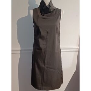 Cop. Copine‎ Paris Womens Dress Bottons Down Both Sides Rare Olive Green